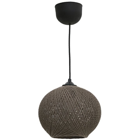 Φωτιστικό μονόφωτο υφασμάτινο-πλαστικό καφέ-μαύρο 20x18εκ Click 6-10-780-0007