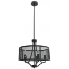 Φωτιστικό οροφής 5φωτο μεταλλικό μαύρο 45x45εκ Inart 3-10-585-0007