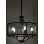 Φωτιστικό οροφής 5φωτο μεταλλικό μαύρο 45x45εκ Inart 3-10-585-0007