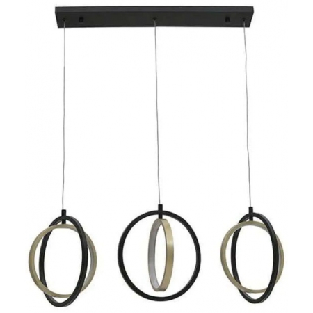 Φωτιστικό Led 3φωτο χρυσό-μαύρο 80x25x150εκ Inart 3-15-585-0039