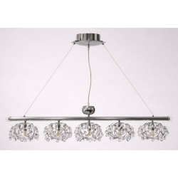 Φωτιστικό οροφής 5φωτο μεταλλικό ασημί 99x18x90εκ Galaxias 2116007
