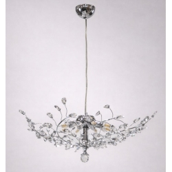 Φωτιστικό οροφής 8φωτο μεταλλικό ασημί 68x88εκ Galaxias 2116008