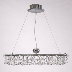 Φωτιστικό οροφής 6φωτο μεταλλικό ασημί 75x26x93εκ Galaxias 2116009