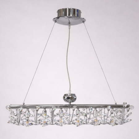 Φωτιστικό οροφής 6φωτο μεταλλικό ασημί 75x26x93εκ Galaxias 2116009