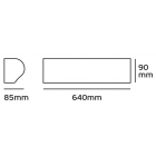 Φωτιστικό τοίχου 4φωτο με γυαλί λευκό 64εκ VK 75169-219115