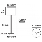 Πορτατίφ μεταλλικό-υφασμάτινο λευκό-πράσινο 39.5εκ VK 61171-234648
