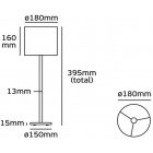 Πορτατίφ μεταλλικό-υφασμάτινο λευκό-μπλε 39.5εκ VK 61171-236648