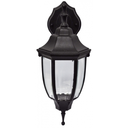 Φανάρι τοίχου αλουμινίου μαύρο 17x21x38εκ Sinialo 26-50-TVZ677M