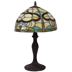 Λάμπα επιτραπέζια μεταλλική-γυάλινη Tiffany 30x48εκ Sinialo G12-014/4412