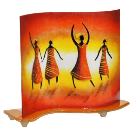 Λάμπα επιτραπέζια γυάλινη Ethnic 38x14x31εκ Sinialo 26-192-A50