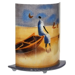 Λάμπα επιτραπέζια γυάλινη Ethnic 31x14x32.5εκ Sinialo 26-192-LMC49