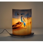 Λάμπα επιτραπέζια γυάλινη Ethnic 31x14x32.5εκ Sinialo 26-192-LMC49