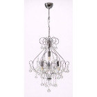 Φωτιστικό οροφής 4φωτο μεταλλικό ασημί 45x100εκ Sinialo 36-187-11255104