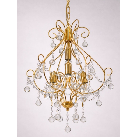 Φωτιστικό οροφής 4φωτο μεταλλικό χρυσό 45x100εκ Sinialo 36-187-11255105