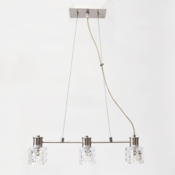 Φωτιστικό οροφής-ράγα 3φωτο μεταλλικό ασημί 46x7x67εκ Sinialo 26-171-M3453C3