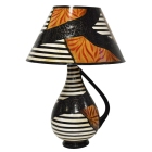 Λάμπα επιτραπέζια κεραμική Κανάτα καφέ-μαύρο 47x63.5εκ Sinialo 35-68-15749