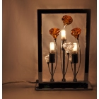 Λάμπα επιτραπέζια μεταλλική ασημί-μελί 22x9x31εκ Sinialo 35-75-30973Τ