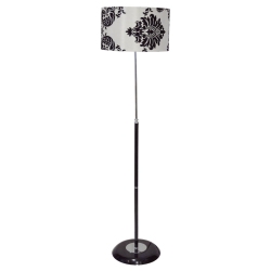 Λάμπα δαπέδου μεταλλική μαύρο-ασημί 146εκ Sinialo 36-71-MF7318