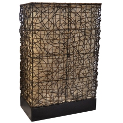 Λάμπα επιτραπέζια rattan καφέ-μπεζ 32.5x17x49εκ Sinialo 37-85-210P1U8BS