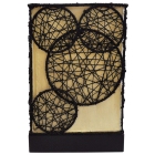 Λάμπα επιτραπέζια rattan μαύρο-μπεζ 32.5x17.5x49.5εκ Sinialo 37-85-58210JS