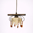 Φωτιστικό μονόφωτο μεταλλικό οξυντέ 25x79εκ Sinialo 2900371