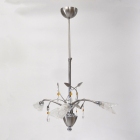 Φωτιστικό οροφής 3φωτο μεταλλικό ασημί-ασημί ματ 65x67εκ Sinialo SA-03