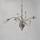 Φωτιστικό οροφής 3φωτο μεταλλικό ασημί-ασημί ματ 65x67εκ Sinialo SA-03