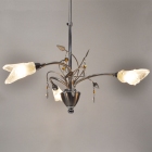 Φωτιστικό οροφής 3φωτο μεταλλικό ασημί-ασημί ματ 65x67εκ Sinialo SA-03