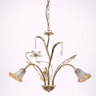 Φωτιστικό οροφής 3φωτο μεταλλικό χρυσό 56x105εκ Sinialo DI-04