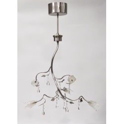 Φωτιστικό οροφής 5φωτο μεταλλικό ασημί 57x57x80εκ Sinialo DI-05