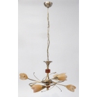 Φωτιστικό οροφής 6φωτο μεταλλικό χρυσό ματ 60x103εκ Sinialo SKU-001