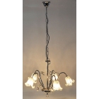 Φωτιστικό οροφής 5φωτο μεταλλικό ασημί 60x60x101εκ Sinialo SIN-016