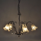 Φωτιστικό οροφής 5φωτο μεταλλικό ασημί 60x60x101εκ Sinialo SIN-016