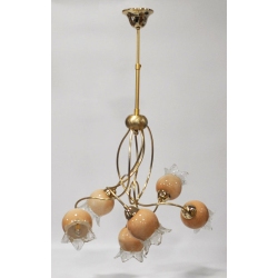 Φωτιστικό οροφής 6φωτο μεταλλικό χρυσό 60x87εκ Sinialo SIN-017