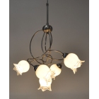 Φωτιστικό οροφής 5φωτο μεταλλικό ασημί 62x82εκ Sinialo SIN-018