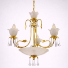 Φωτιστικό οροφής 6φωτο μεταλλικό χρυσό 45x103εκ Sinialo SIN-020