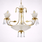 Φωτιστικό οροφής 6φωτο μεταλλικό χρυσό 45x103εκ Sinialo SIN-020