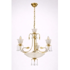 Φωτιστικό οροφής 6φωτο μεταλλικό χρυσό 45x103εκ Sinialo SIN-020