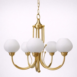 Φωτιστικό οροφής 5φωτο μεταλλικό χρυσό ματ 56x103εκ Sinialo SIN-021