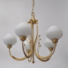 Φωτιστικό οροφής 5φωτο μεταλλικό χρυσό ματ 56x103εκ Sinialo SIN-021