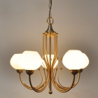 Φωτιστικό οροφής 5φωτο μεταλλικό χρυσό ματ 56x103εκ Sinialo SIN-021