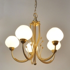 Φωτιστικό οροφής 5φωτο μεταλλικό χρυσό ματ 56x103εκ Sinialo SIN-021