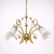 Φωτιστικό οροφής 5φωτο μεταλλικό χρυσό 64x89εκ Sinialo SIN-022