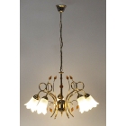 Φωτιστικό οροφής 5φωτο μεταλλικό χρυσό 64x89εκ Sinialo SIN-022