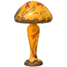 Λάμπα επιτραπέζια γυάλινη τ.Galle Έλος πορτοκαλί 27x44εκ Sinialo 10501