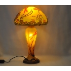 Λάμπα επιτραπέζια γυάλινη τ.Galle Έλος πορτοκαλί 27x44εκ Sinialo 10501