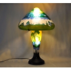 Λάμπα επιτραπέζια γυάλινη τ.Galle Φύση πράσινο-μπλε 31x47εκ Sinialo 1208