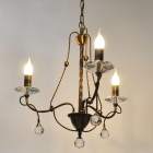 Φωτιστικό οροφής 3φωτο μεταλλικό οξυντέ 50x102εκ Sinialo SIN-028