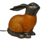 Πορτατίφ μεταλλικό-γυάλινο Λαγός οξυντέ-πορτοκαλί 17x9.5x16.5εκ Sinialo 2900450