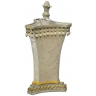 Λάμπα επιτραπέζια μεταλλική-υφασμάτινη εκρού 20x20x38εκ Sinialo KR-0246-5-C